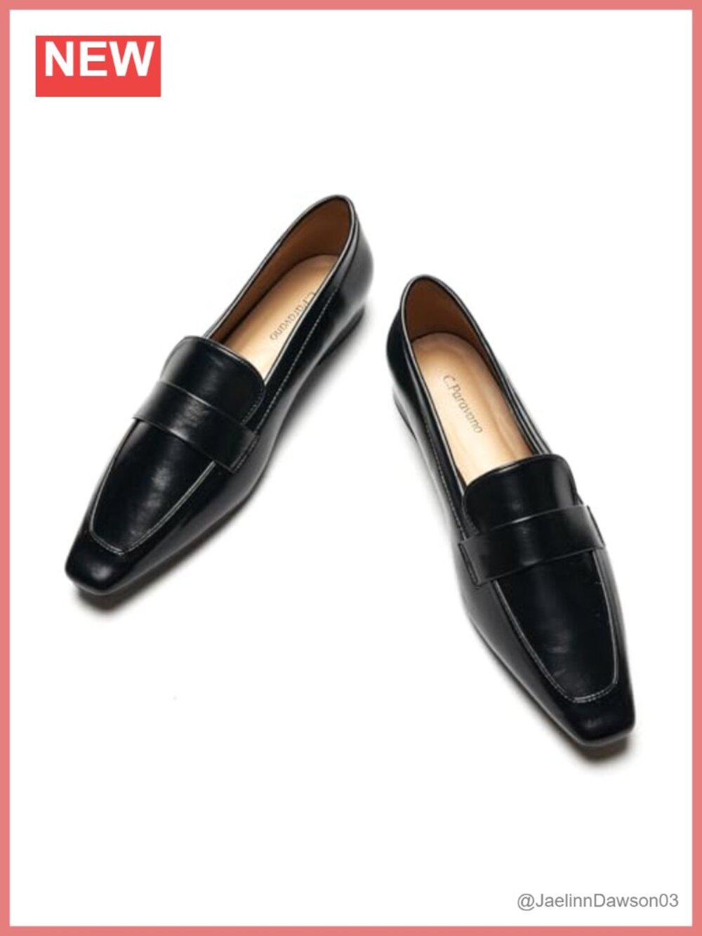 Women's Comfortable Slip-On Loafers with Soft Leather, Cushioned Insole, Black